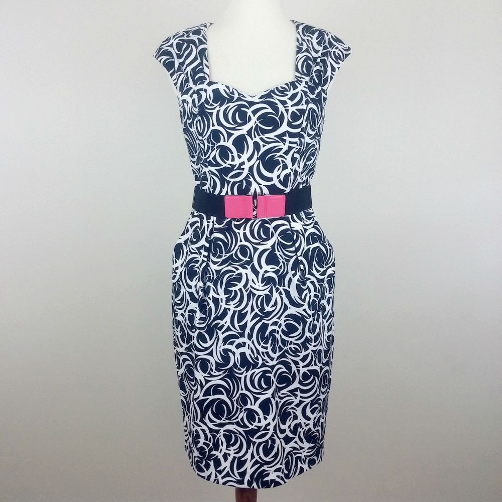 Maggy London Belted Sheath Dress ~ 6